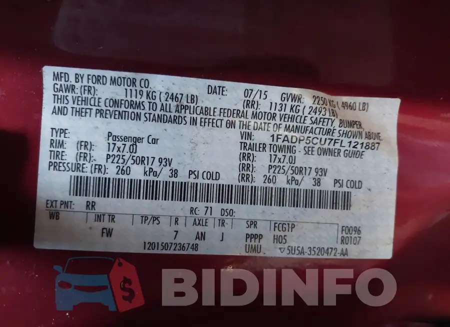1FADP5CU7FL121887 Photo# 9