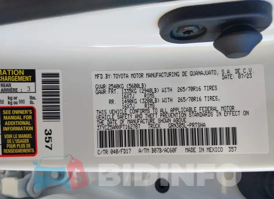 3TYCZ5ANXPT162787 Photo# 9