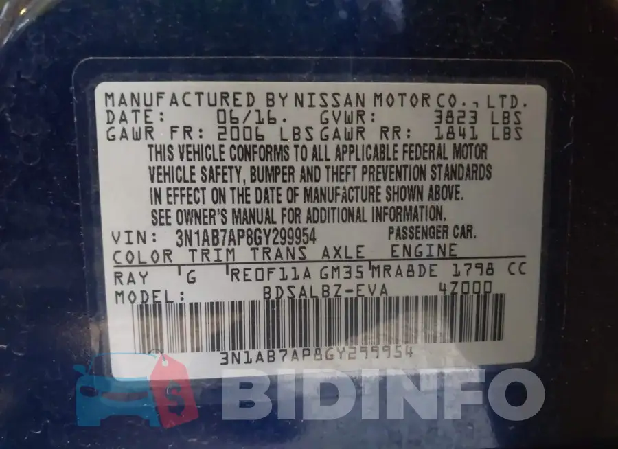3N1AB7AP8GY299954 Photo# 9