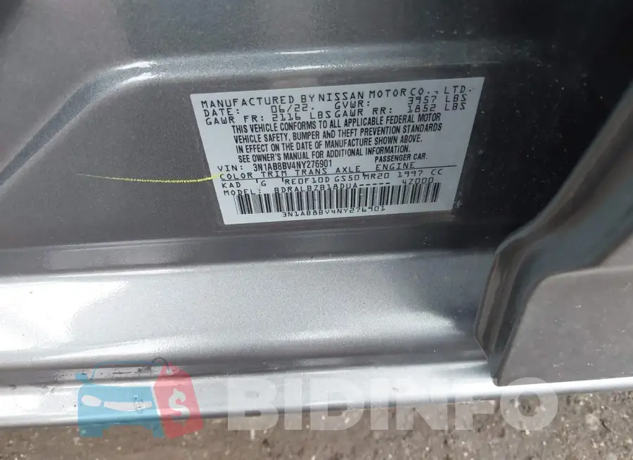 3N1AB8BV4NY276901 Photo# 9