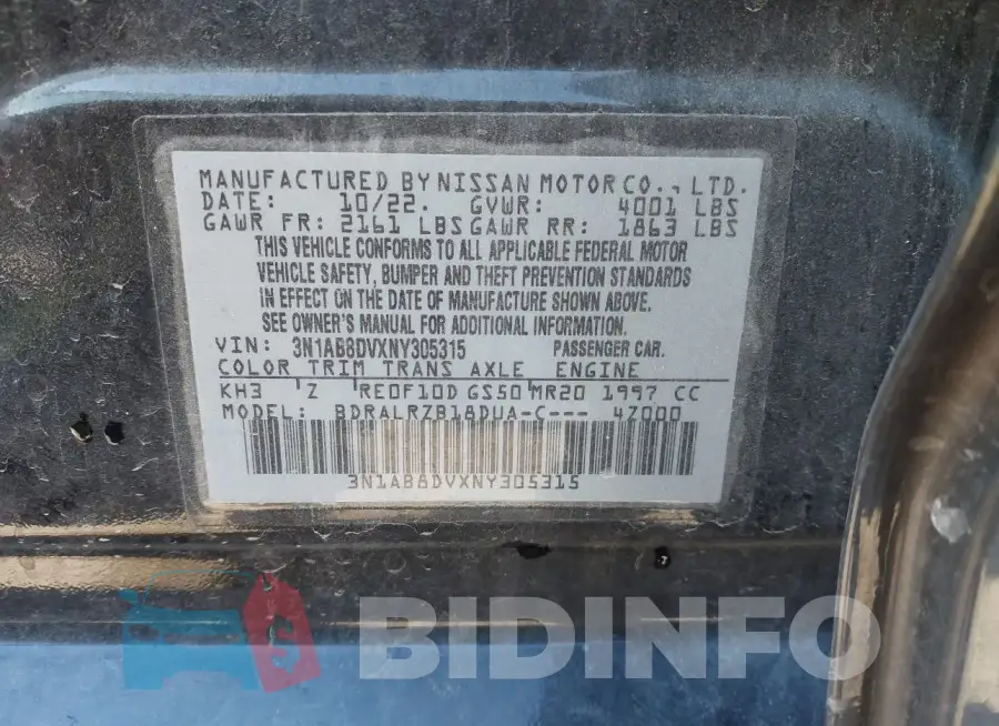 3N1AB8DVXNY305315 Photo# 9