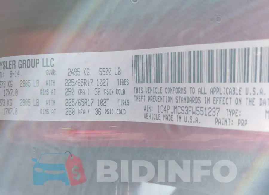 1C4PJMCS3FW551237 Photo# 9