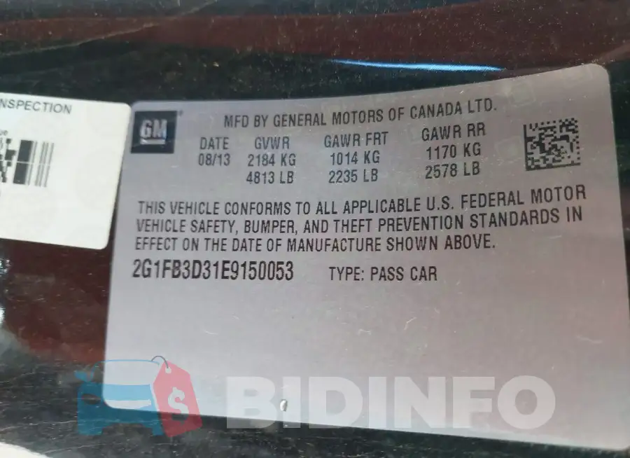 2G1FB3D31E9150053 Photo# 9