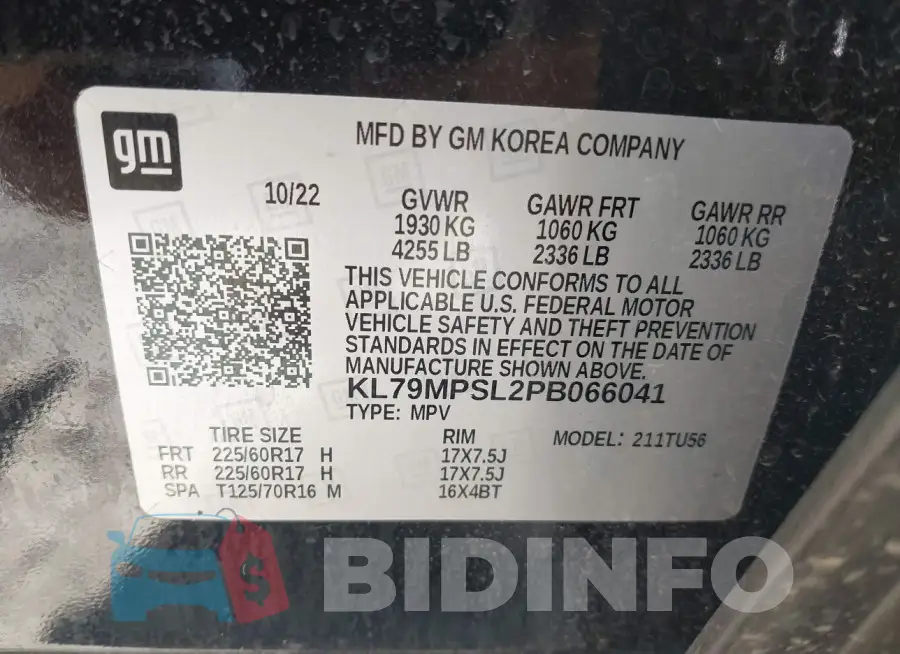 KL79MPSL2PB066041 Photo# 9