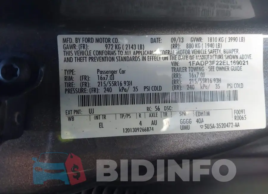 1FADP3F22EL169021 Photo# 9
