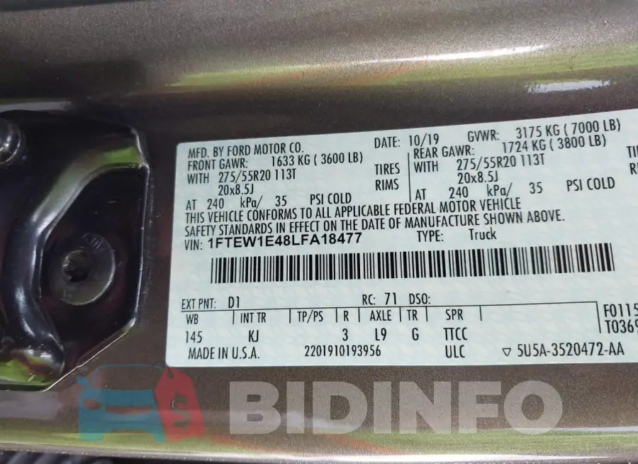 1FTEW1E48LFA18477 Photo# 9