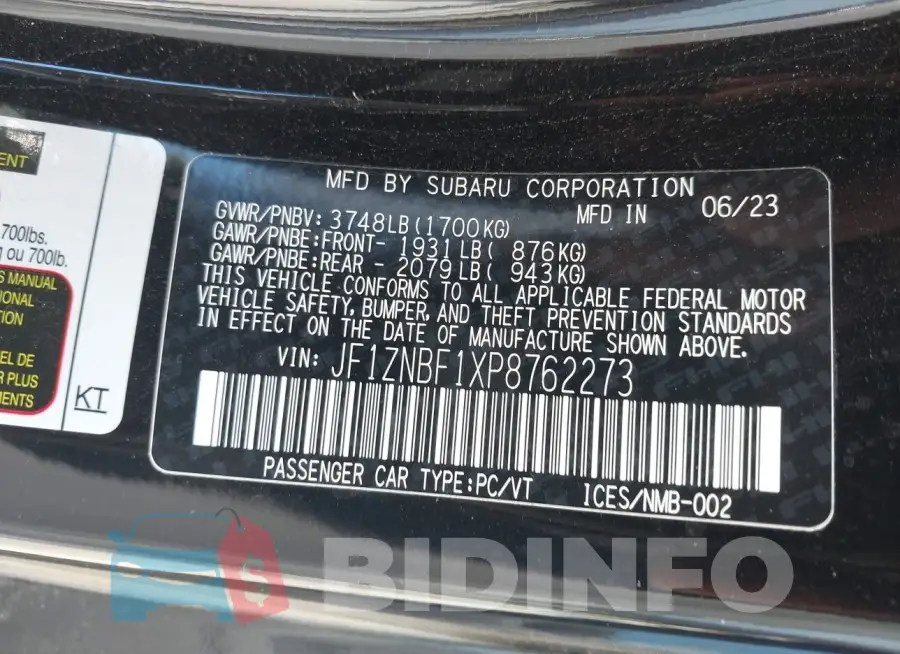 JF1ZNBF1XP8762273 Photo# 9