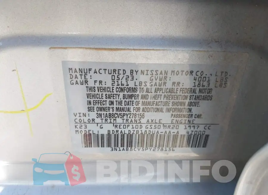 3N1AB8CV5PY278156 Photo# 9