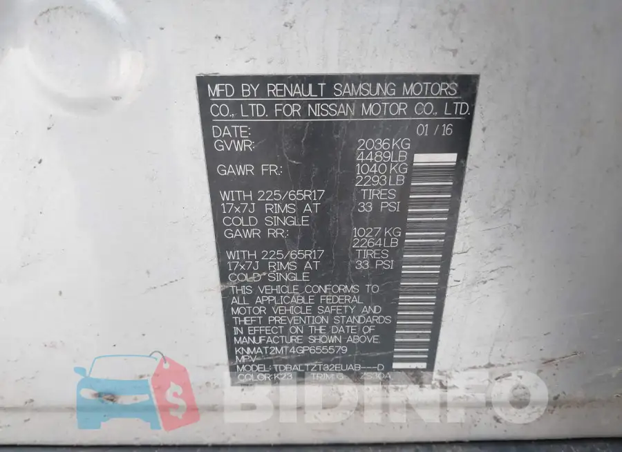 KNMAT2MT4GP655579 Photo# 9