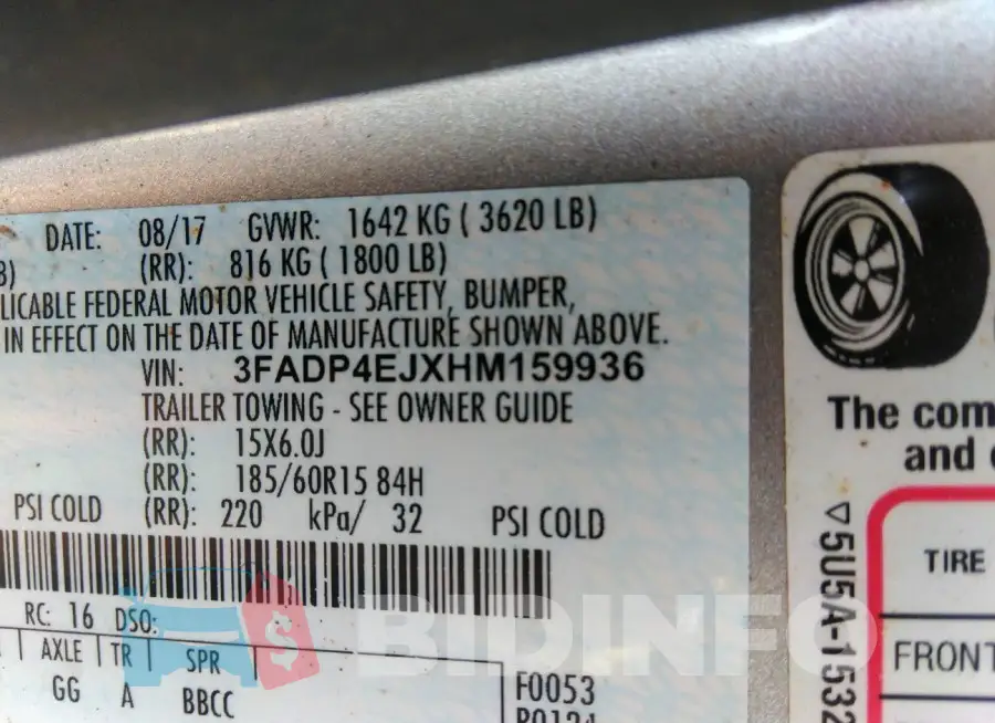 3FADP4EJXHM159936 Photo# 9