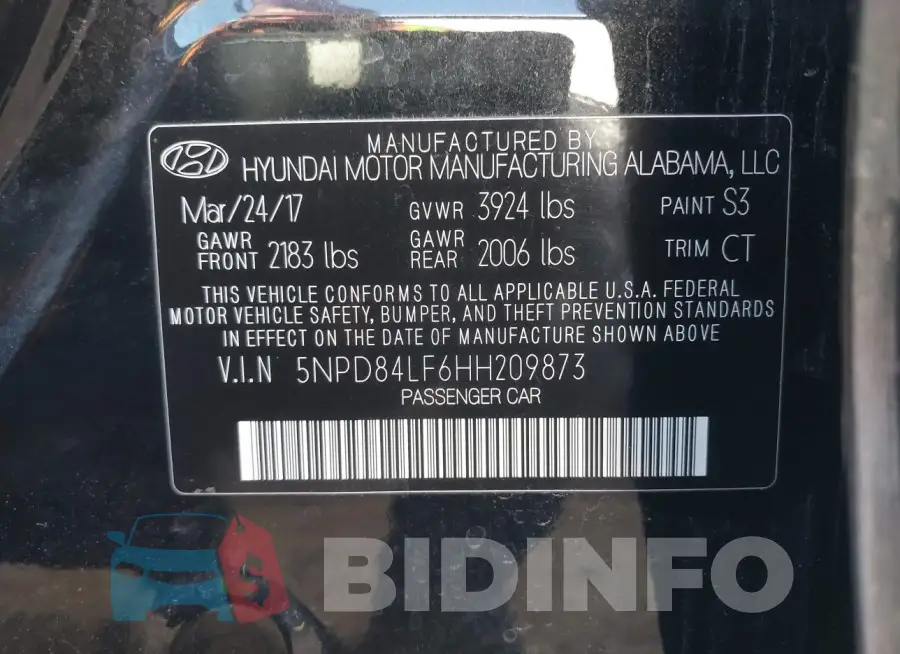 5NPD84LF6HH209873 Photo# 9