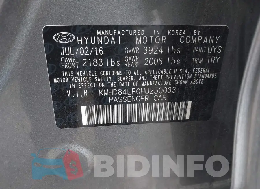 KMHD84LF0HU250033 Photo# 9