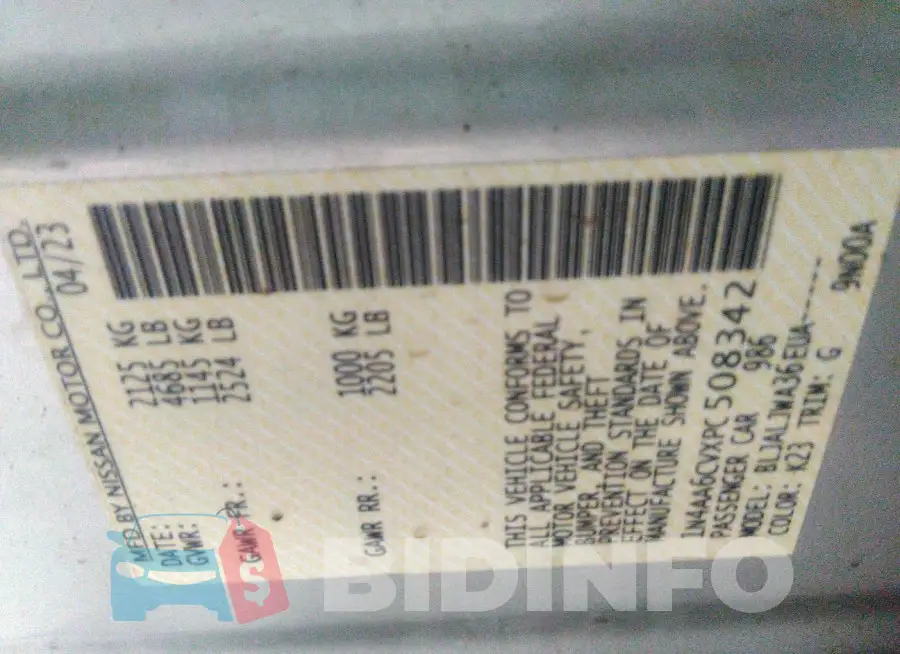 1N4AA6CVXPC508342 Photo# 9