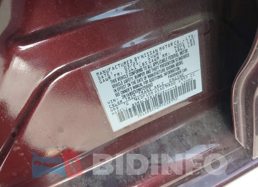 3N1AB8CV2MY258992 Photo# 9