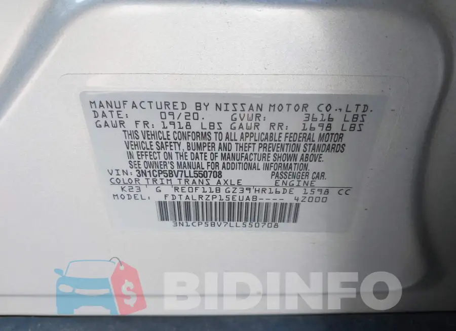3N1CP5BV7LL550708 Photo# 9