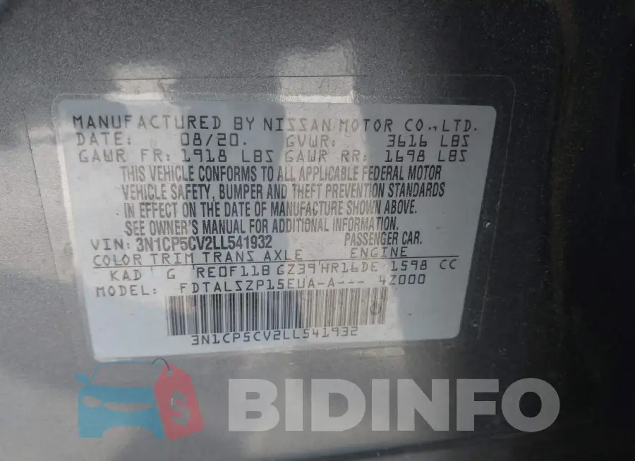 3N1CP5CV2LL541932 Photo# 9