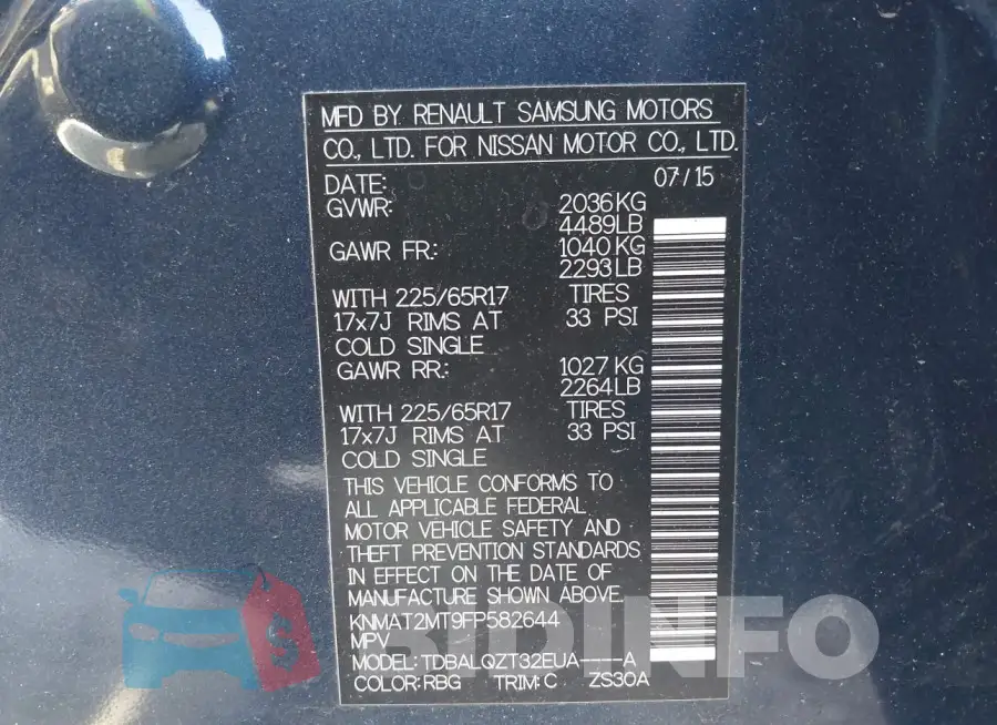 KNMAT2MT9FP582644 Photo# 9