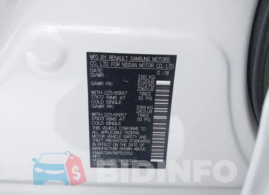 KNMAT2MV3KP520152 Photo# 9