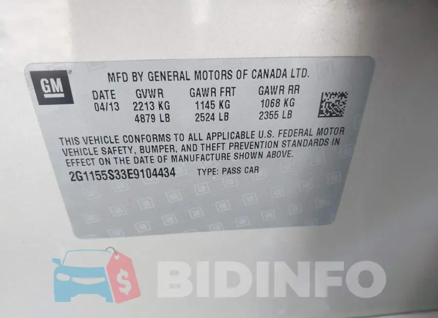 2G1155S33E9104434 Photo# 9