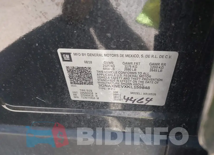 3GNAXNEVXKL159848 Photo# 9