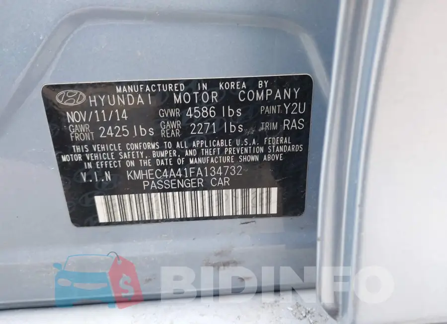 KMHEC4A41FA134732 Photo# 9