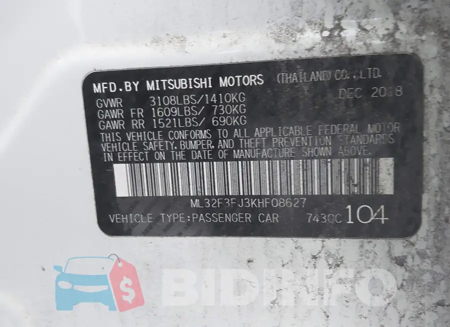 ML32F3FJ3KHF08627 Photo# 9