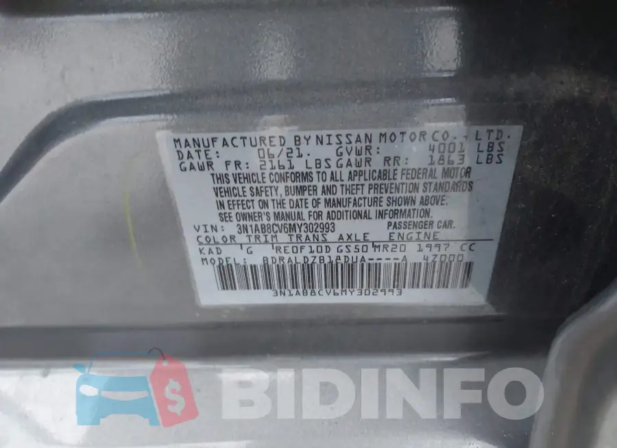 3N1AB8CV6MY302993 Photo# 9