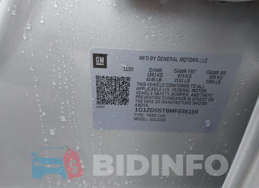 1G1ZD5ST6MF035119 Photo# 9