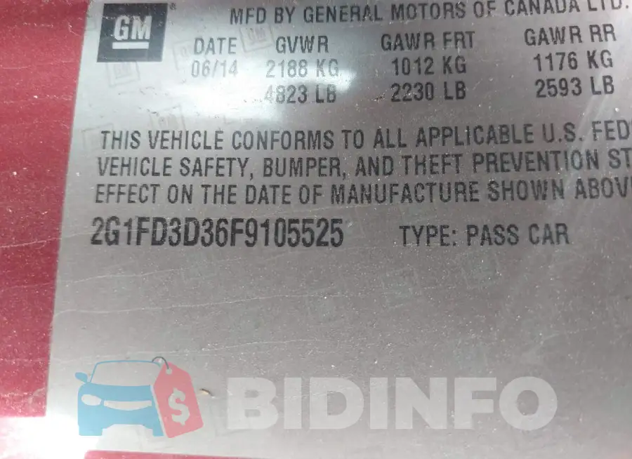 2G1FD3D36F9105525 Photo# 9