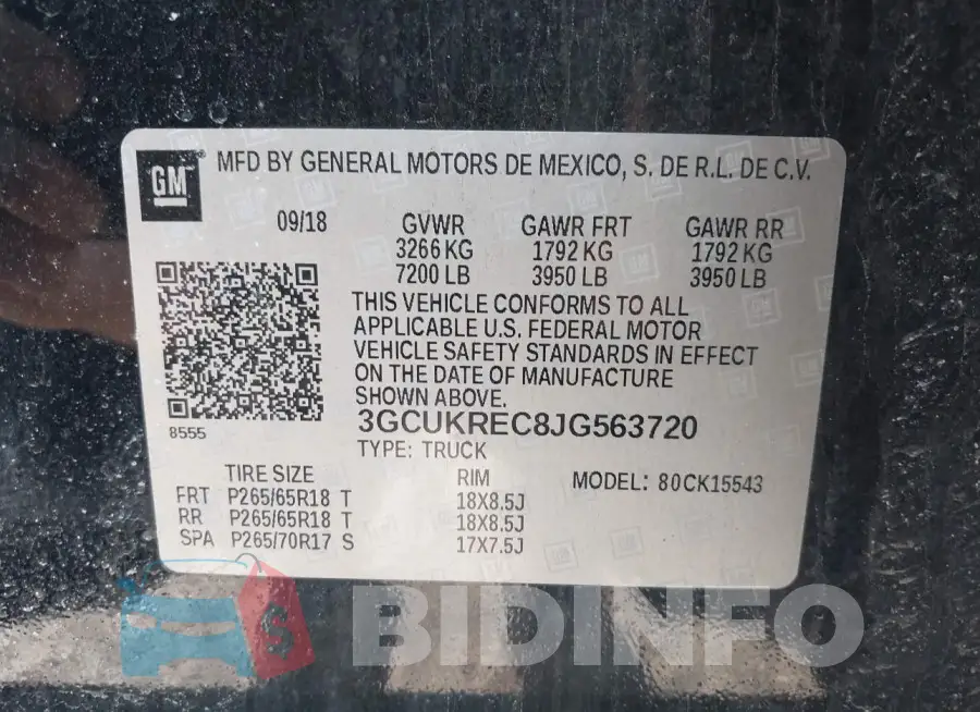 3GCUKREC8JG563720 Photo# 9