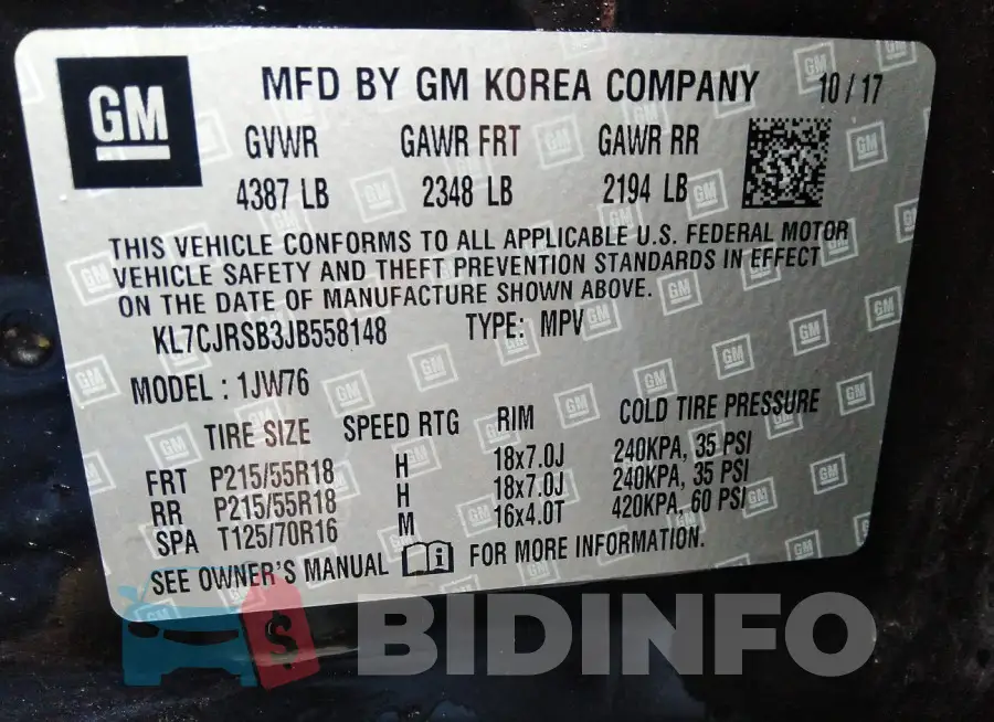 KL7CJRSB3JB558148 Photo# 9