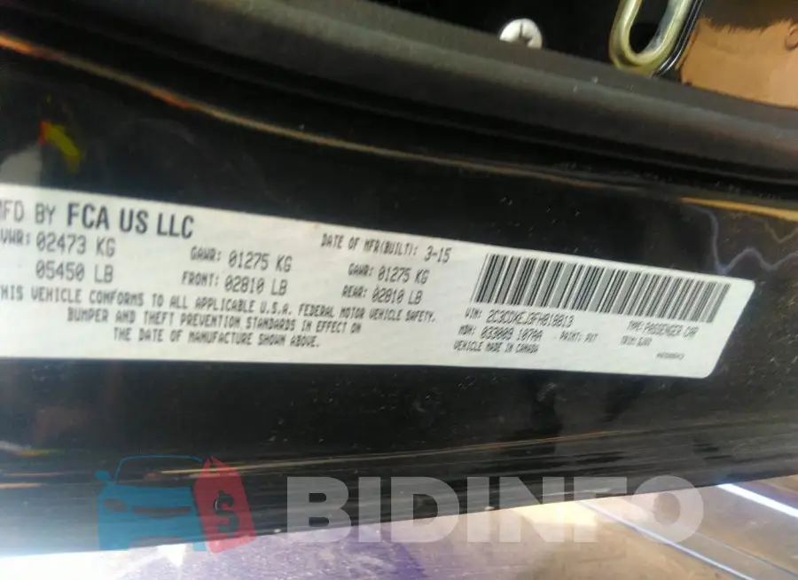 2C3CDXEJ3FH818813 Photo# 9