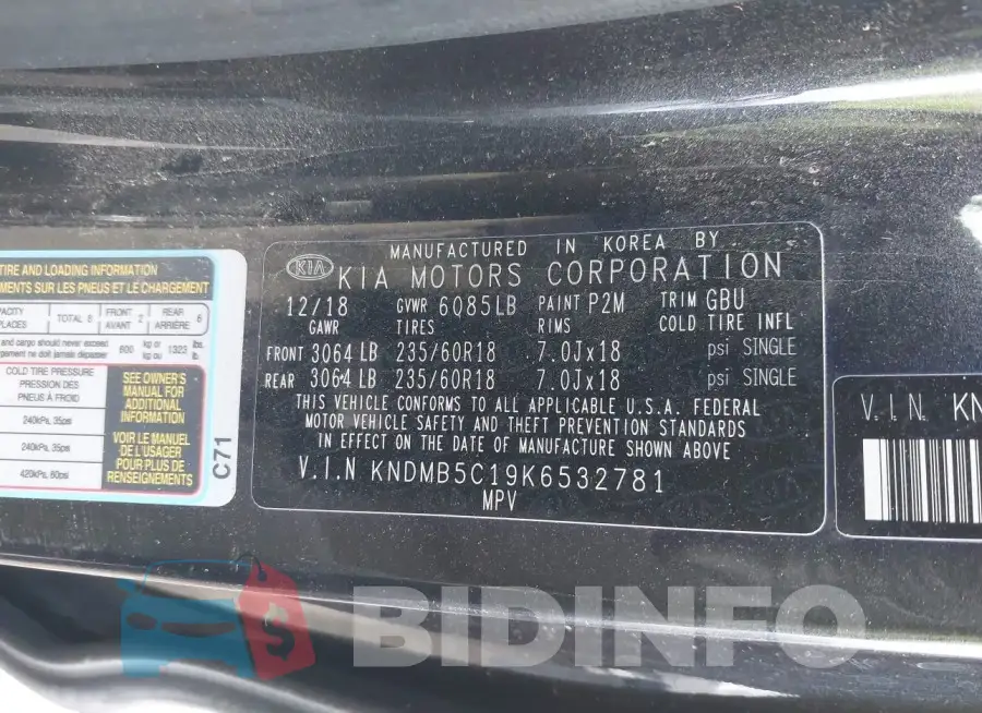 KNDMB5C19K6532781 Photo# 9