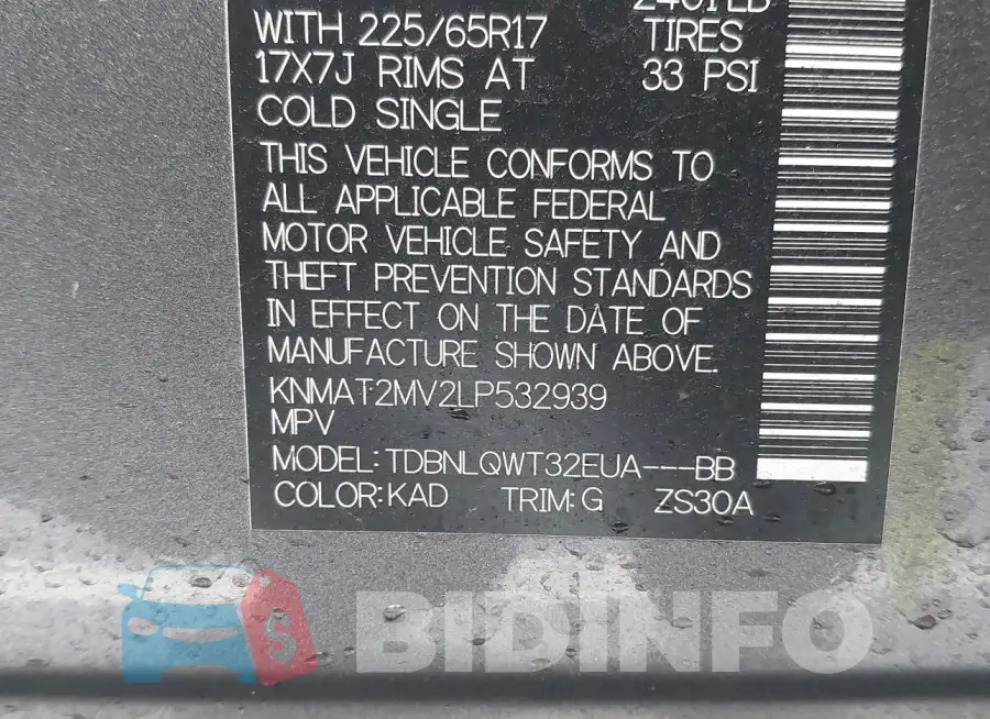 KNMAT2MV2LP532939 Photo# 9