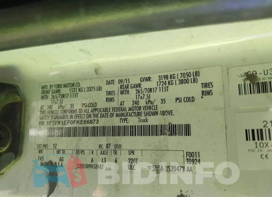 1FTFX1EF0FKE66873 Photo# 9