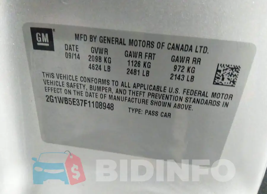 2G1WB5E37F1108948 Photo# 9
