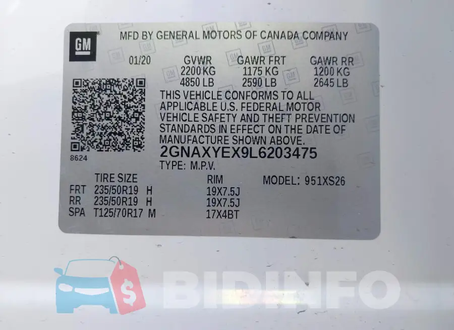 2GNAXYEX9L6203475 Photo# 9