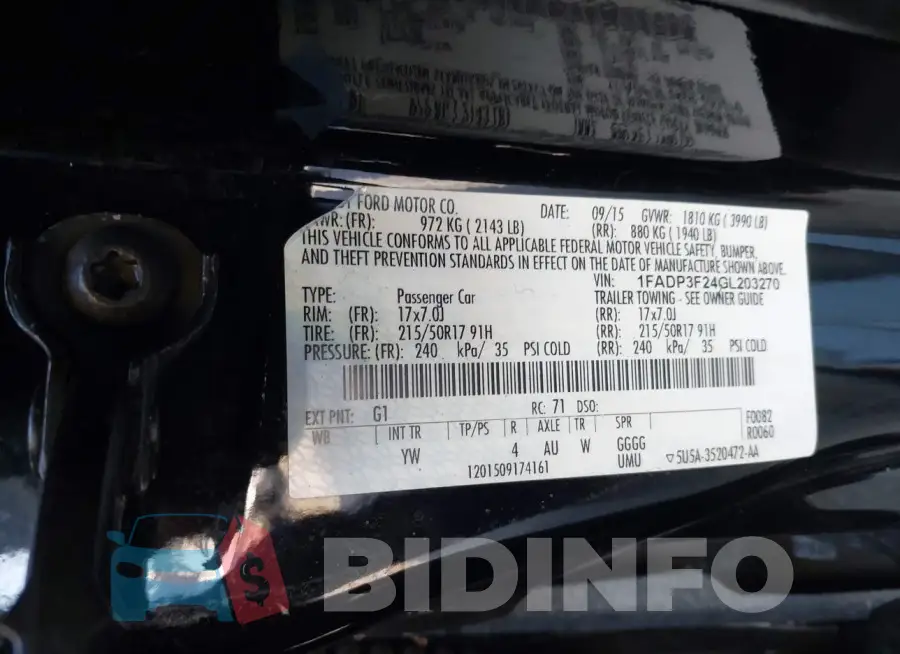 1FADP3F24GL203270 Photo# 9