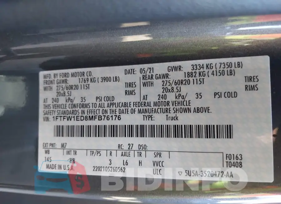 1FTFW1ED8MFB76176 Photo# 9