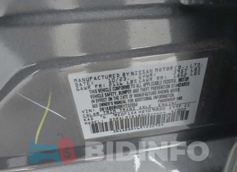 3N1AB8BV6RY232954 Photo# 9
