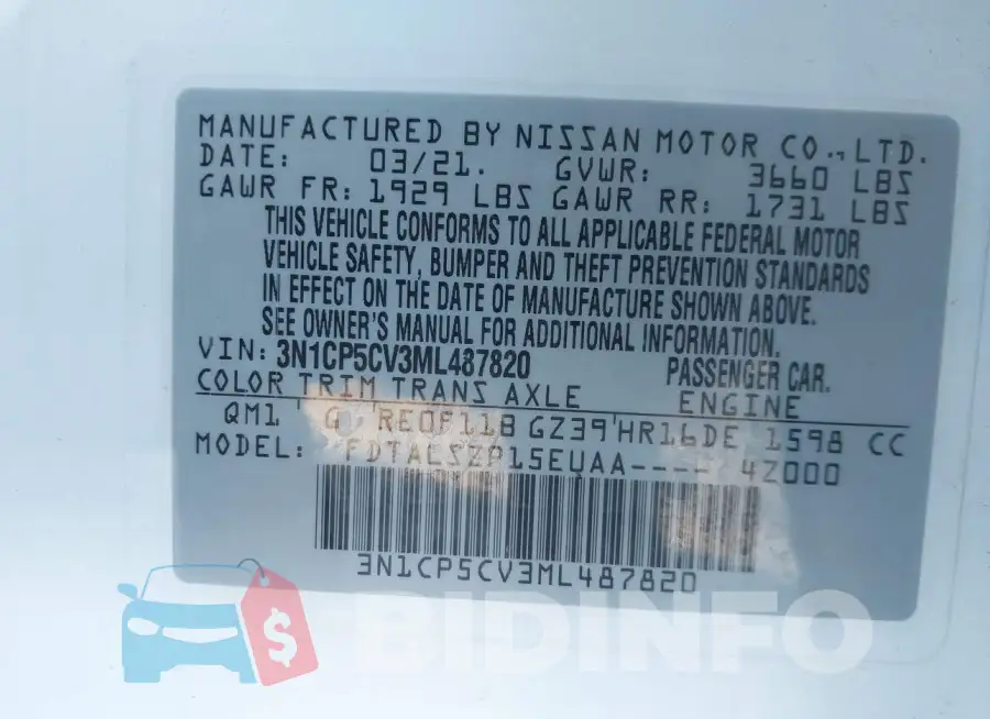 3N1CP5CV3ML487820 Photo# 9