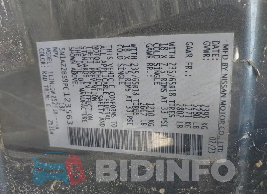 5N1AZ2BS9PC123563 Photo# 9