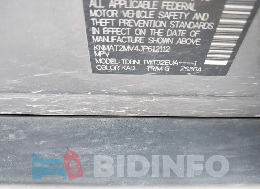 KNMAT2MV4JP612112 Photo# 9