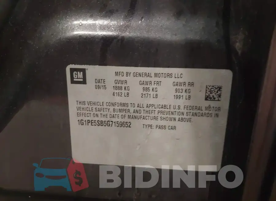 1G1PE5SB5G7159652 Photo# 9