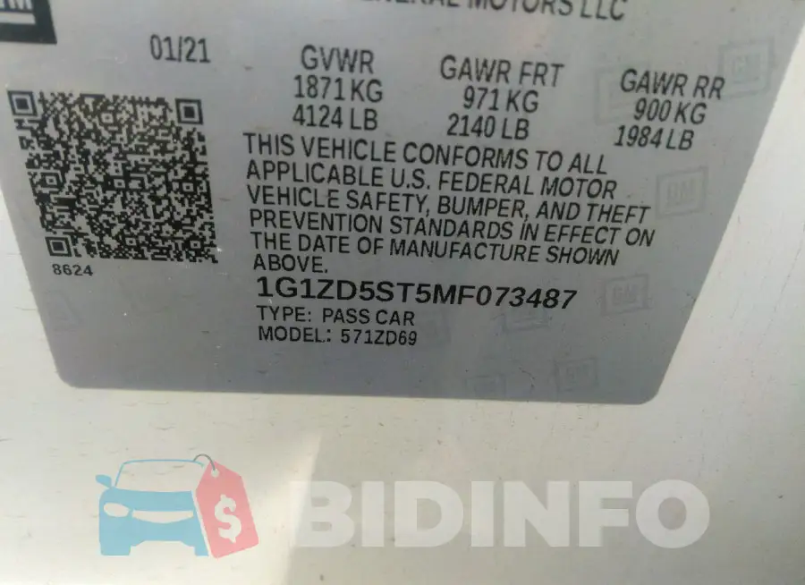 1G1ZD5ST5MF073487 Photo# 9