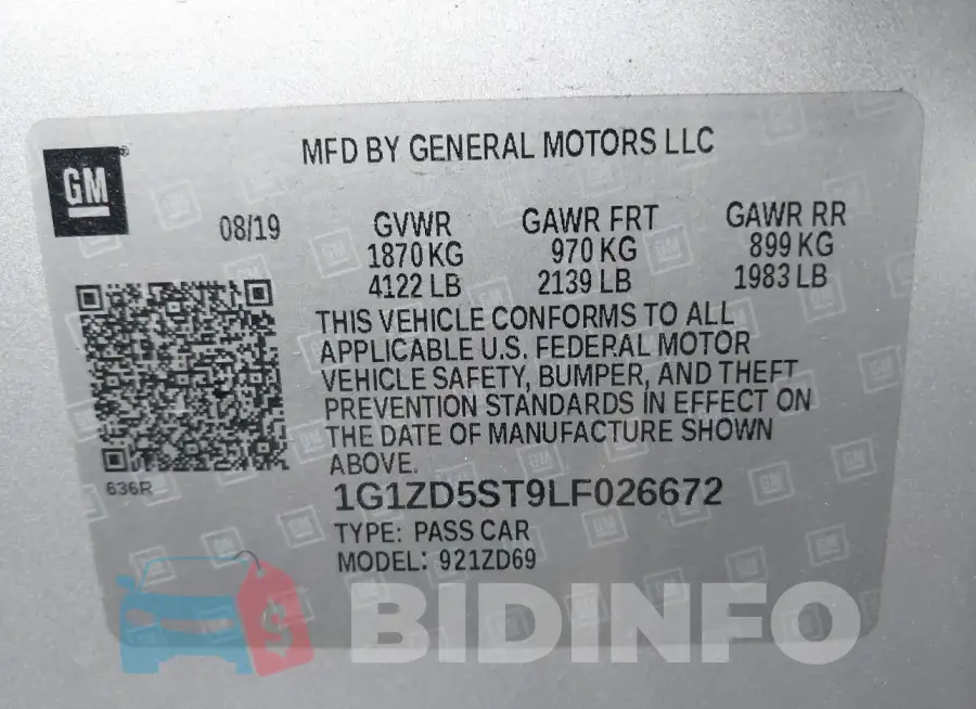 1G1ZD5ST9LF026672 Photo# 9
