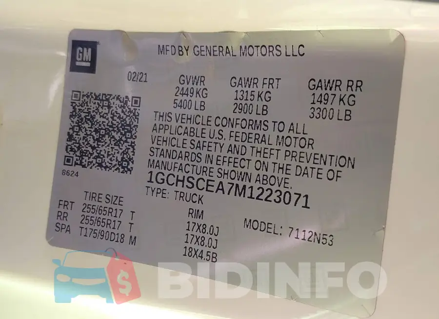 1GCHSCEA7M1223071 Photo# 9