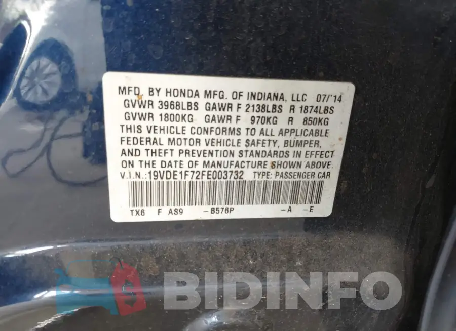 19VDE1F72FE003732 Photo# 9