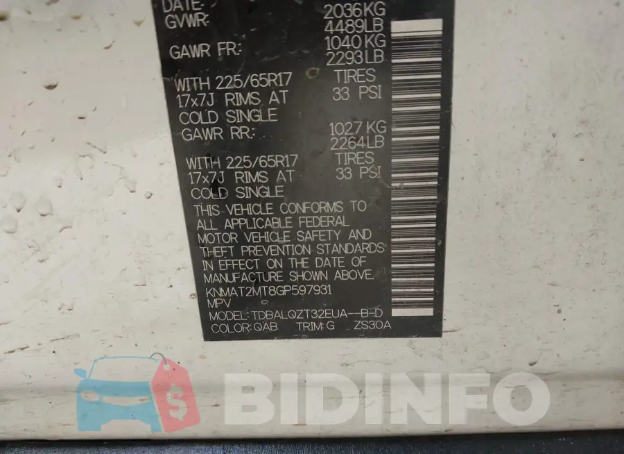 KNMAT2MT8GP597931 Photo# 9