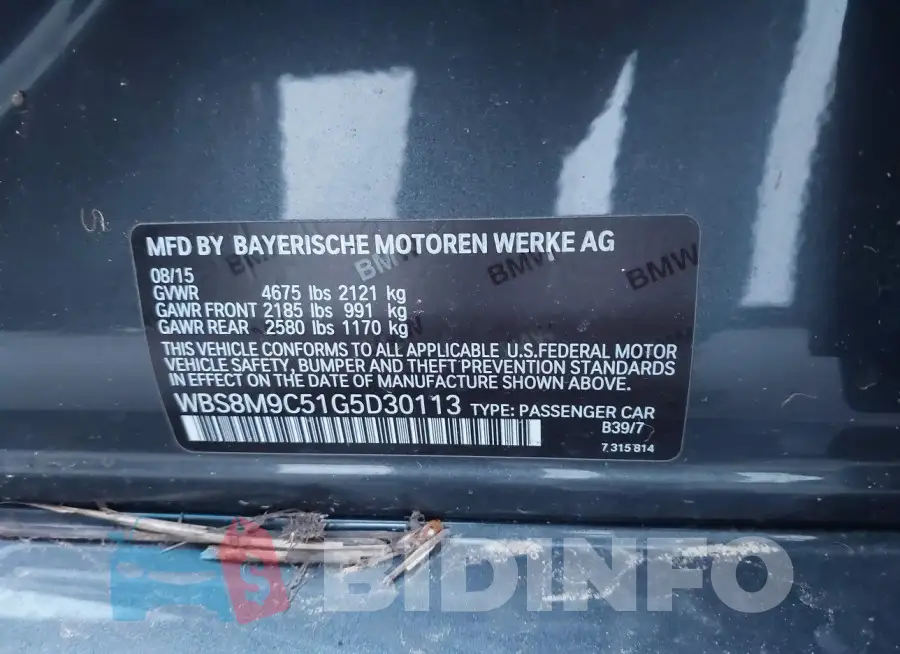 WBS8M9C51G5D30113 Photo# 9